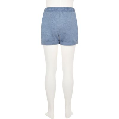 Girls blue jersey shorts